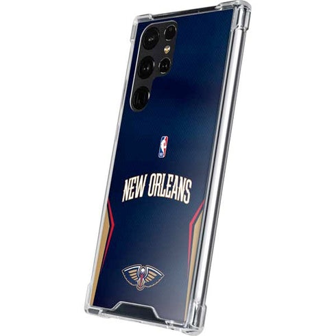 NBA New Orleans Pelicans Jersey Galaxy S24 Ultra Clear Case